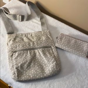 NWOT “31” crossbody and wallet Taupe w/Dots bag